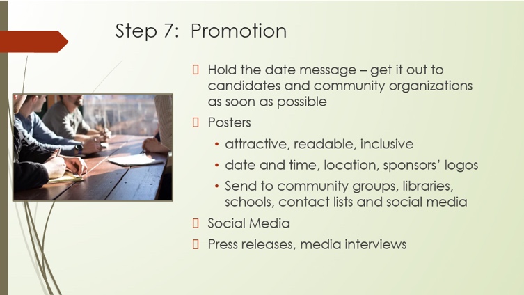 Step 7: promotion slide